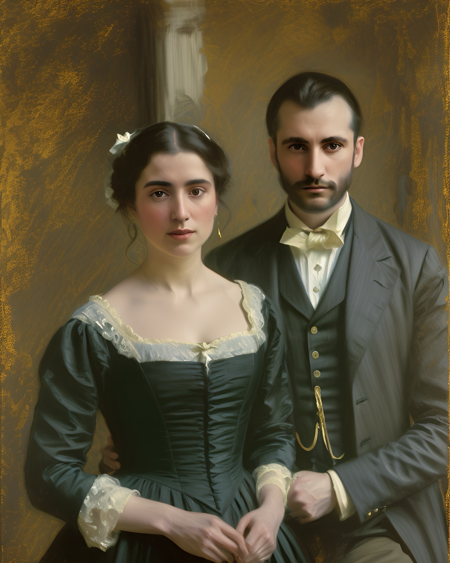 1855 - Lina e Pellegrino Castellani